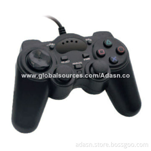 Wired PC USB game joypad with dual shock, various color, factory cheap price, hot sale